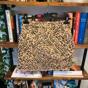 Leopard Print Mini Skirt